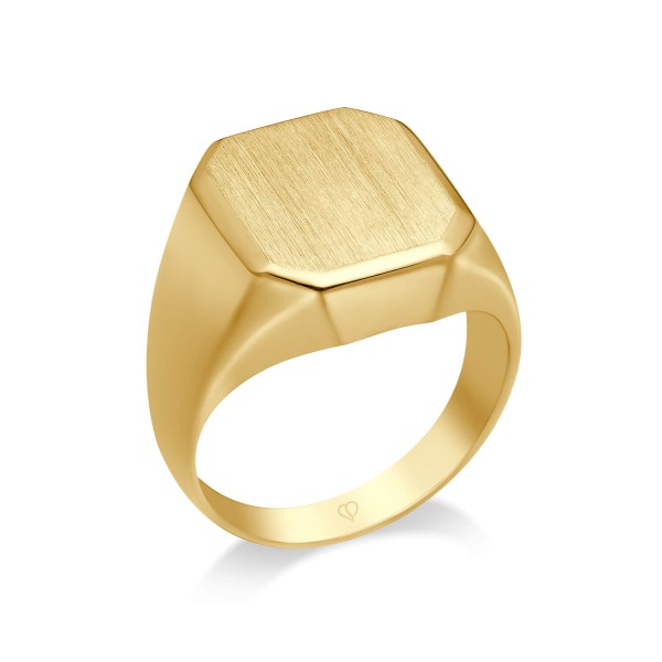 Siegelring Achteck 13x10,5mm