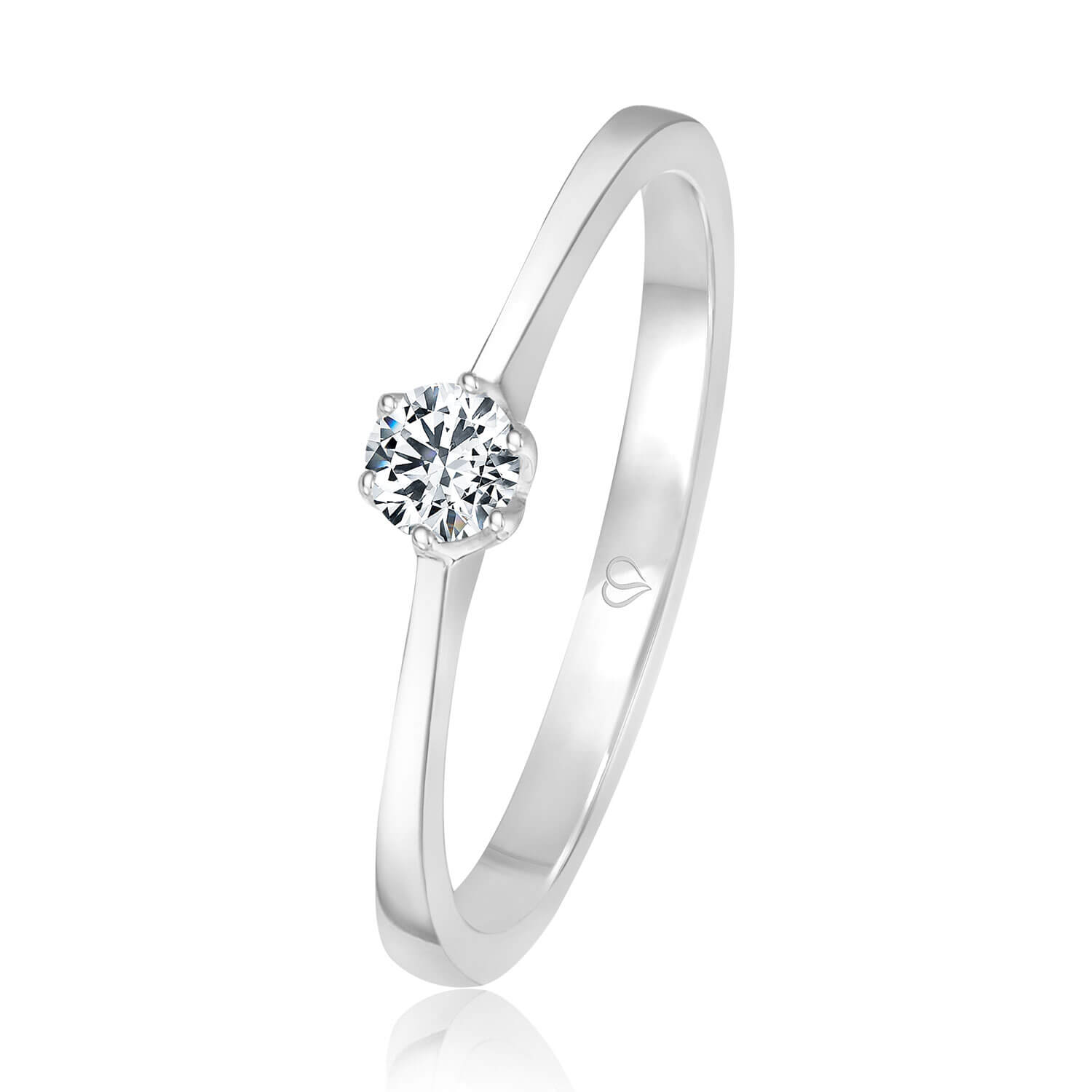 Damenring Größe 70 Weißgold Diamant