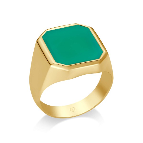 Siegelring Achteck 16x14mm