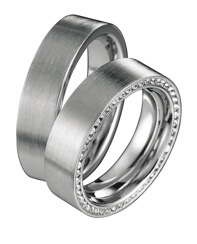 Weißgold mit Diamanten Saint Maurice Eheringe